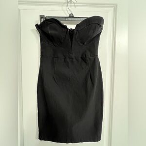 Solemio Classic Black Strapless Dress